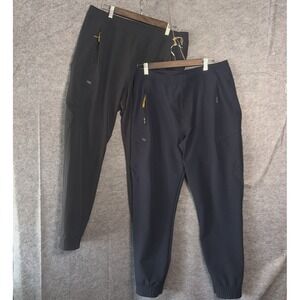 Rhone Altitude Pant Men Sz L Black Blue Tapered Pockets Performance -BUNDLE OF 2